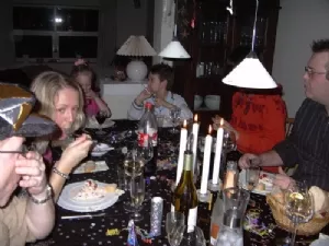 Nytårsaften med Bo og Annemette og børn