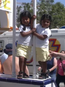 Fotomodeller ved markedet