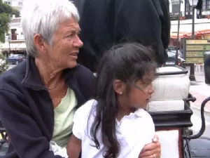 Farmor og Maria i hestevognen