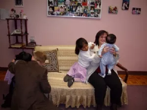 En glad og stolt mor