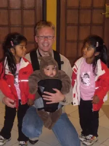 På vej i byen for at "blære os"