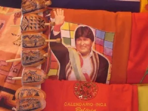Evo Morales, - Bolivias præsident på en T-shirt