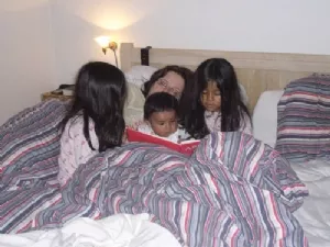 Morgenhygge i sengen