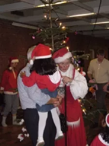 Farfar og Maria hilser på nissemor