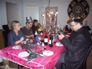 Nytårsaften med Per, Karina, Mikkel, Bo, Annemette, Liv og Signe