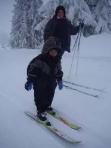 På ski for første gang