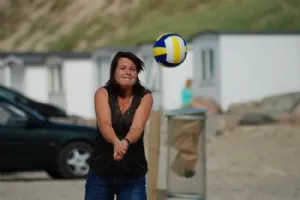 Tante Anette med et fint bakkerslag