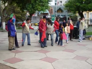 Optrin på Plaza Avaroa