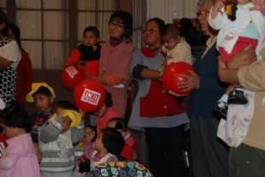 Se lige skriften på den ballon!