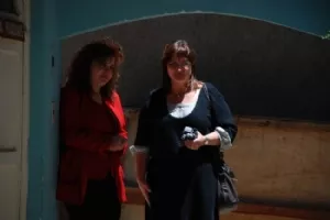 Rikke i snak med Ricci