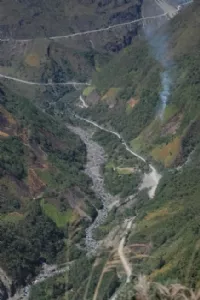 Der er ca 800 meter ned