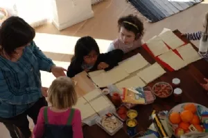 Gæsterne laver selv deres pizza