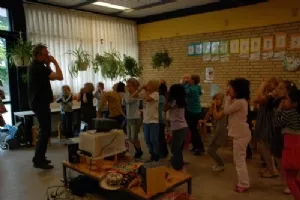 I skole for at fortælle om Bolivia