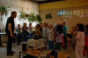 Lærer Nyborg på slap line (og han nød det ;-)