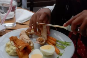 På fiskerestaurent i Sæby - det var guf!