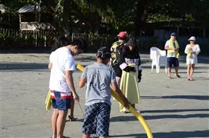 De eneste gæster på stranden
