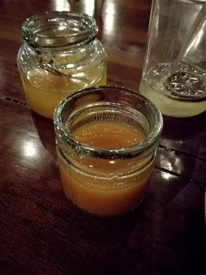 Saft til femte ret/ deserten - Gulerod med appelsin