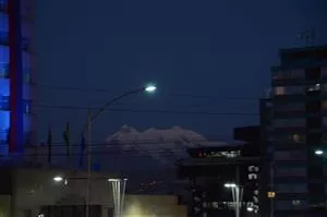 Illimani bjerget fra Pradaen